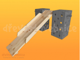 dřevěná skluzavka 116 cm