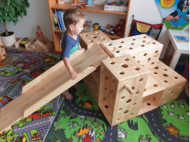 dřevěná skluzavka 116 cm