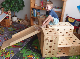 dřevěná skluzavka 116 cm